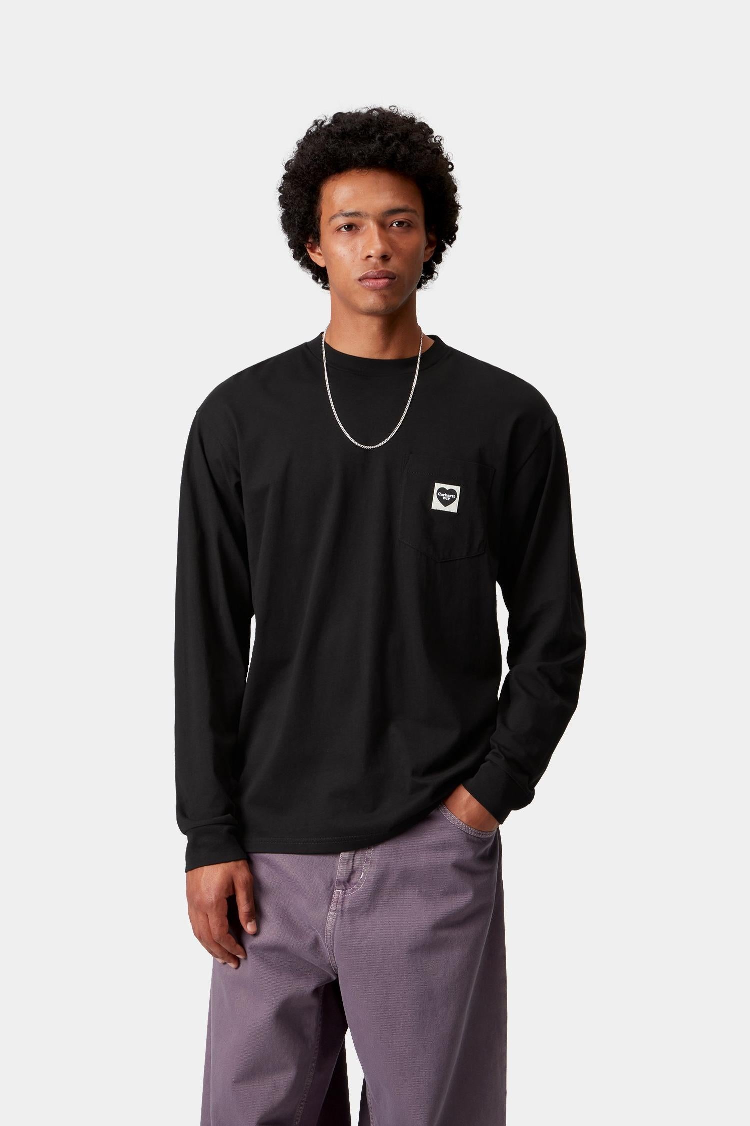 Long Sleeve Pocket Heart T-Shirt