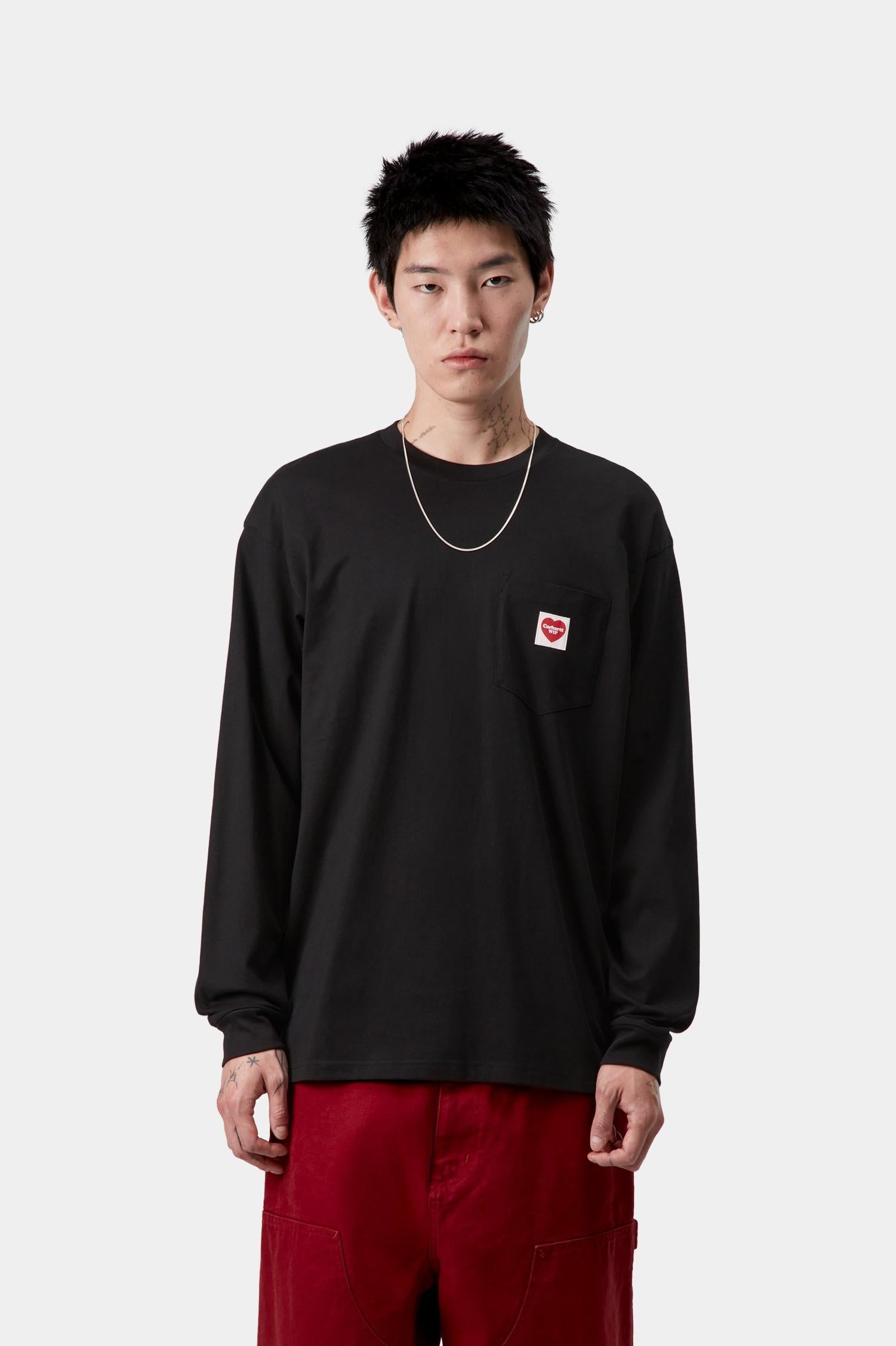 Long Sleeve Pocket Heart T-Shirt